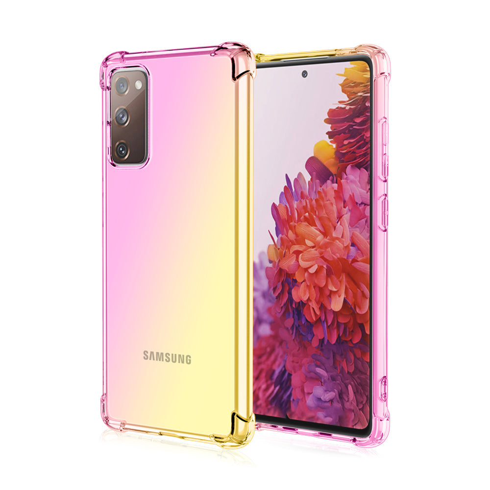 TPU Gradient Anti-Drop Phone Cover Shell for Samsung Galaxy S20 FE/S20 Fan Edition/S20 FE 5G/S20 Fan Edition 5G/S20 Lite - Pink/Gold TPU Gradient Anti-Drop Phone Cover Shell for Samsung Galaxy S20 FE/S20 Fan Edition/S20 FE 5G/S20 Fan Edition 5G/S20 Lite - Pink/Gold